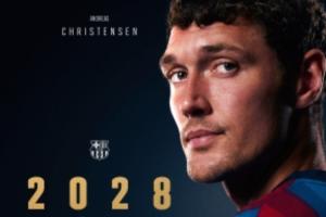 巴萨官方：与30岁后卫克里斯滕森续约至2028年